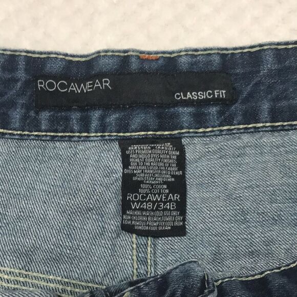 Rocaware Classic Fit Men’s Denim Blue Jeans Straight Leg Size 46 - 48 Inseam 34 - Picture 10 of 16
